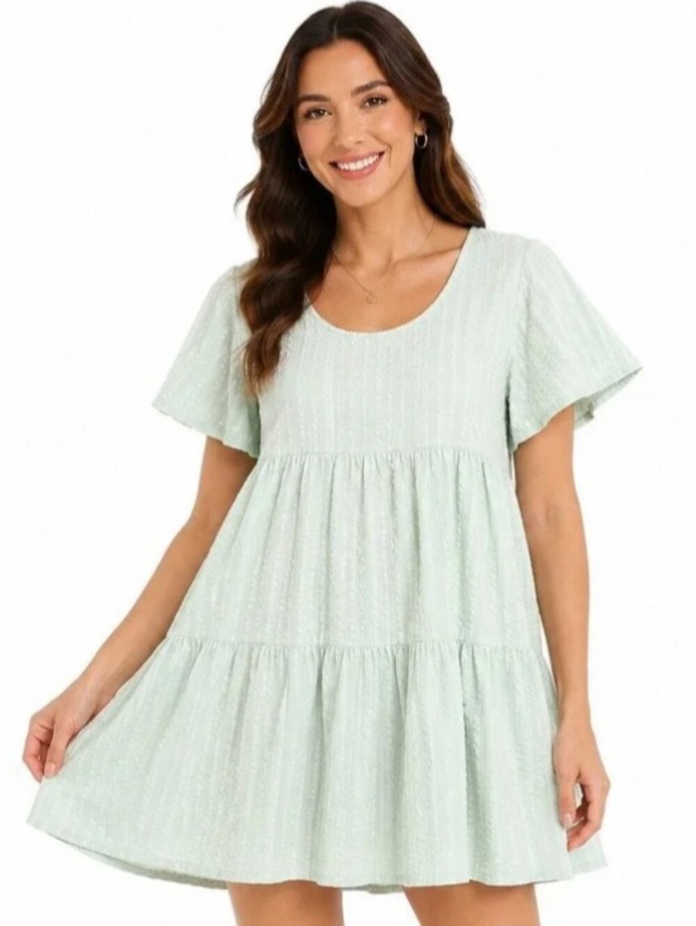 100% Cotton Dress A New Day Pockets Mint Green Small